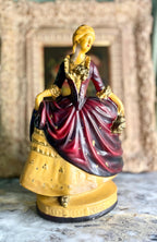 Vintage Porcelain Robia Ware Victorian Woman Figurine