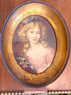 Vintage Florentine-Style Portrait Plaque