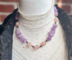 Vintage Carol DuPlaise Amethyst & Rose Quartz Necklace