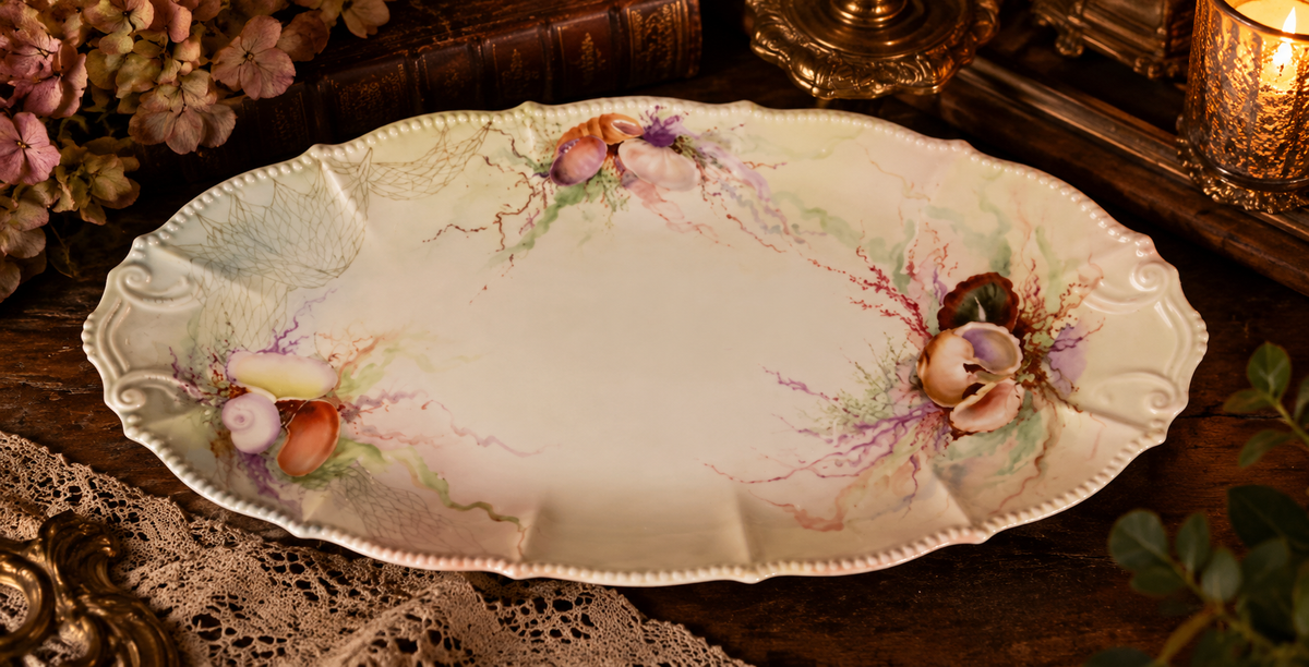 Antique French Elite Limoges Porcelain Serving Platter
