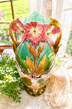 Antique French Majolica Vase Attributed to Faïencerie d’Onnaing Model 3997