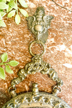 Antique Victorian Metal Mesh Chatelaine Purse with Leather Interior