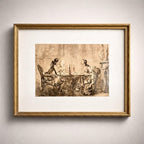 “La Partie de Cartes” Vintage Framed Print