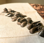 Vintage Napier Silver-Tone Mussel Shell Charm Bracelet