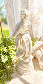 Vintage Neoclassical Lady Figurine – Parian Style Dancing Maiden Sculpture