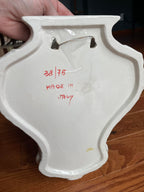 Vintage Italian White Ceramic Lavabo Wall Fountain