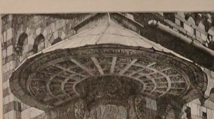 Antique 1881 Italian Architectural Engraving | Prato Cathedral