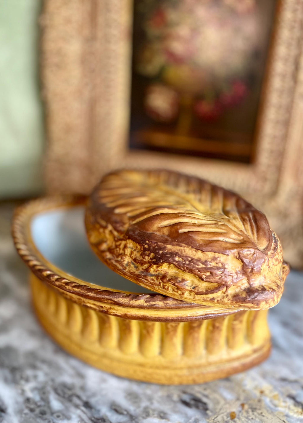 Antique French Majolica Terrine