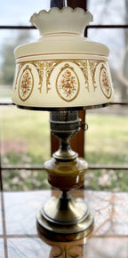 Antique Floral Hurricane Lamp