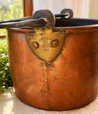 Antique Hand-Hammered Copper Bucket with Forged Iron Swing Handle | Eastern European Copper Pail No. 3