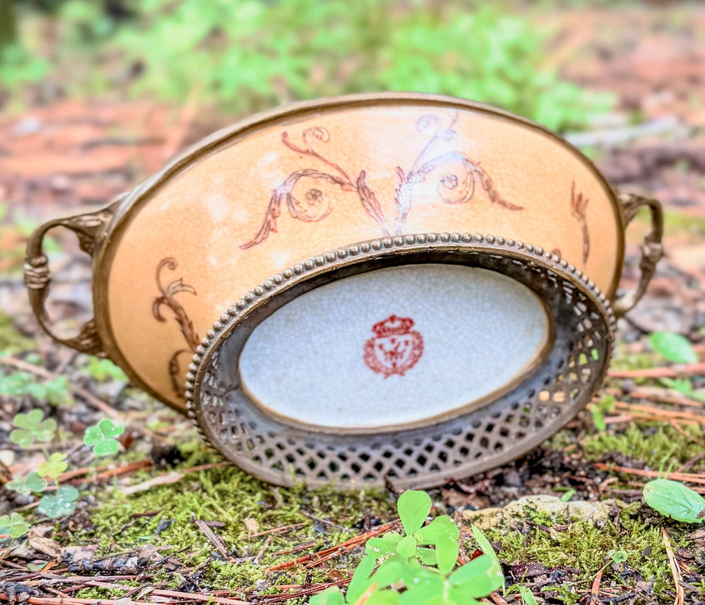 Wong Lee Porcelain Bowl with Ornamental Accents