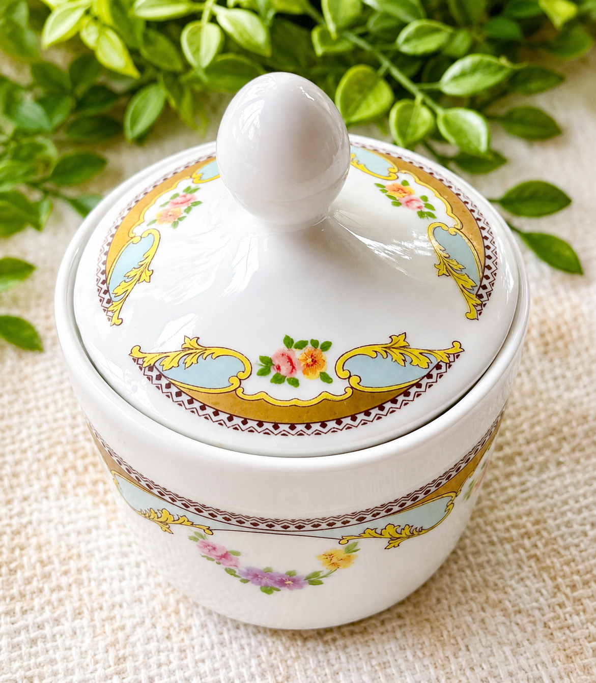 Vintage Limoges Porcelain Lidded Jar