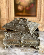 Antique Silver Plated Jewelry Box