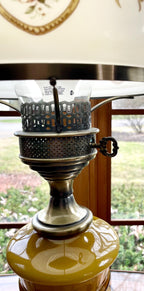 Antique Floral Hurricane Lamp