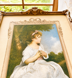 Antique “The Age of Innocence” Print in Ornate Frame
