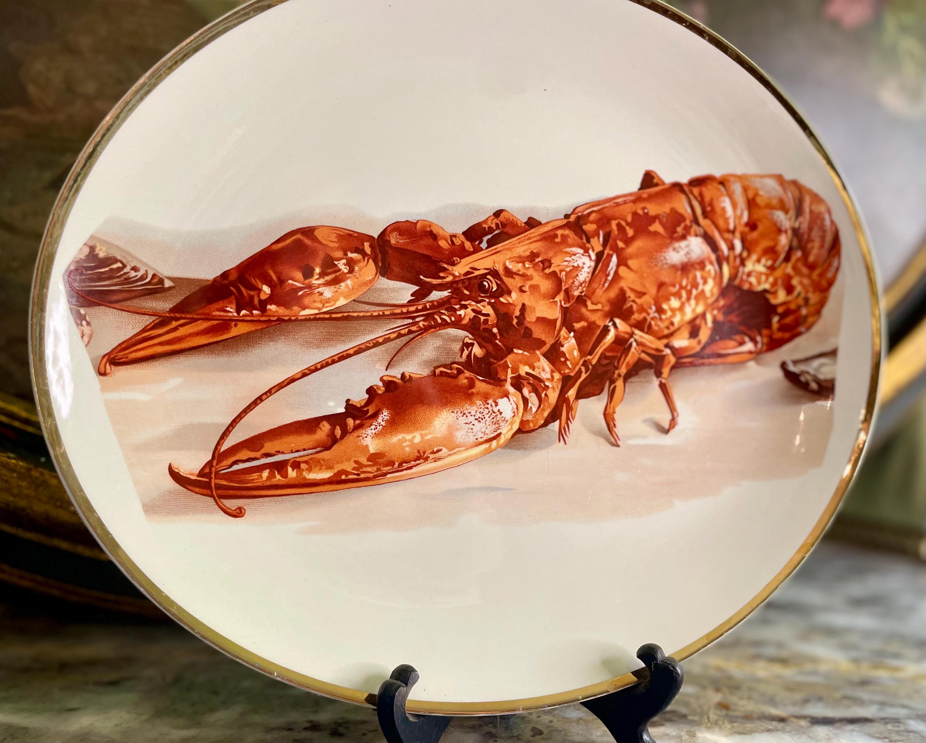 Vintage English Decorative Lobster Plate