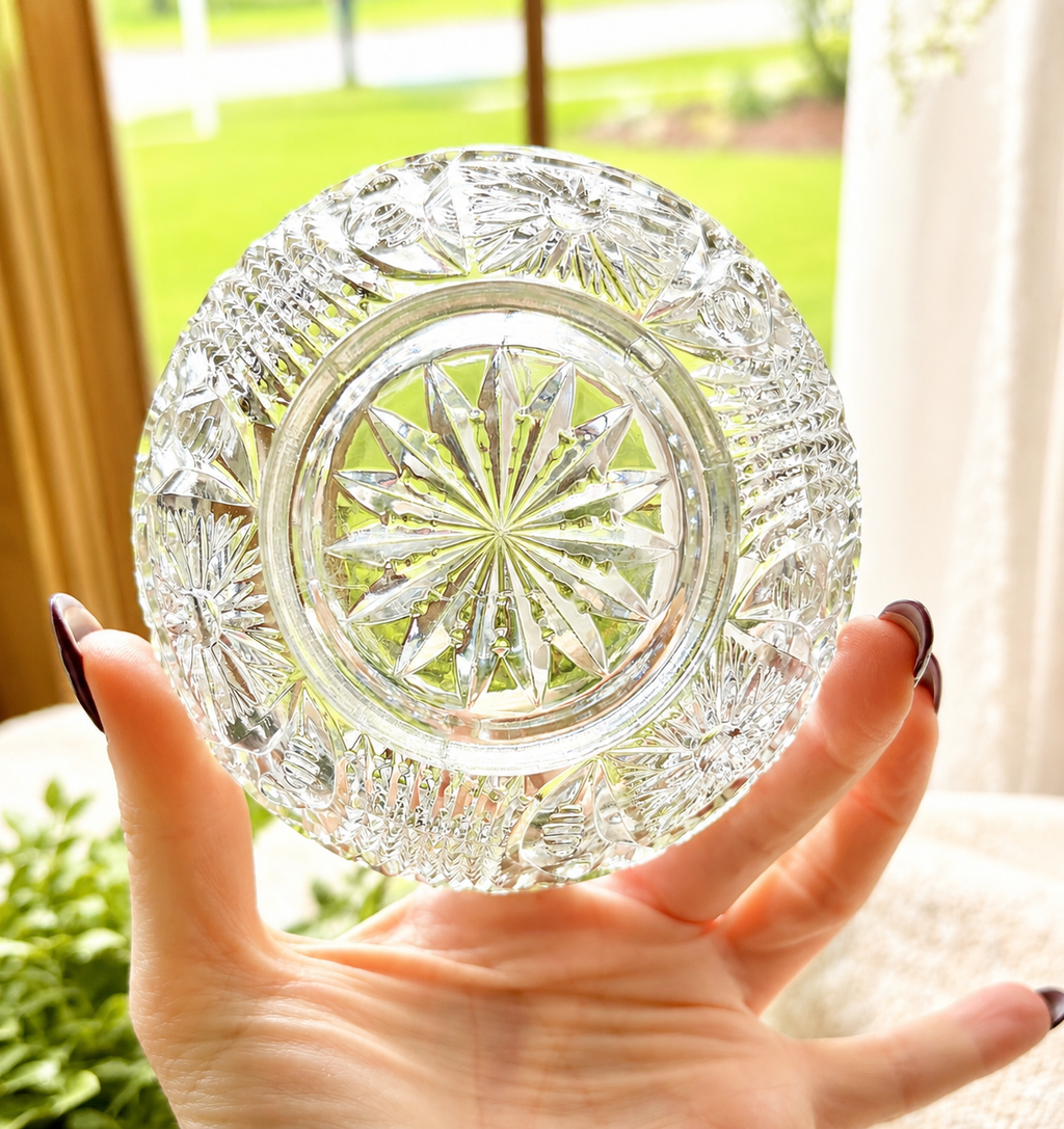 Antique American Brilliant Cut Glass Dish