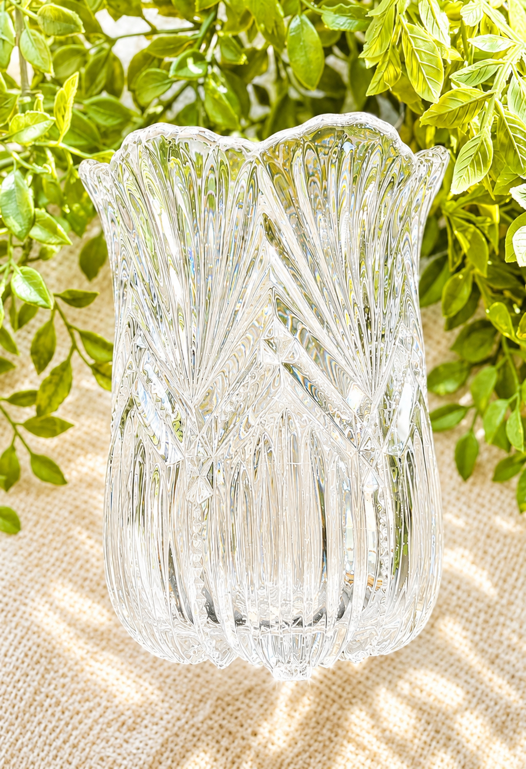 Antique 1899 Bryce Higbee Admiral Ribbed Ellipse EAPG Pressed Glass Vase
