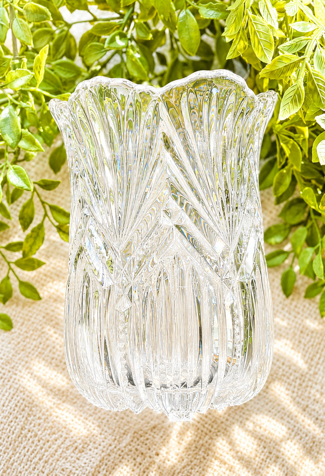 Antique 1899 Bryce Higbee Admiral Ribbed Ellipse EAPG Pressed Glass Vase