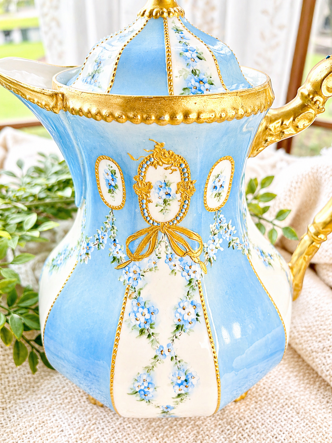 Vintage Elite France Porcelain Chocolate Pot