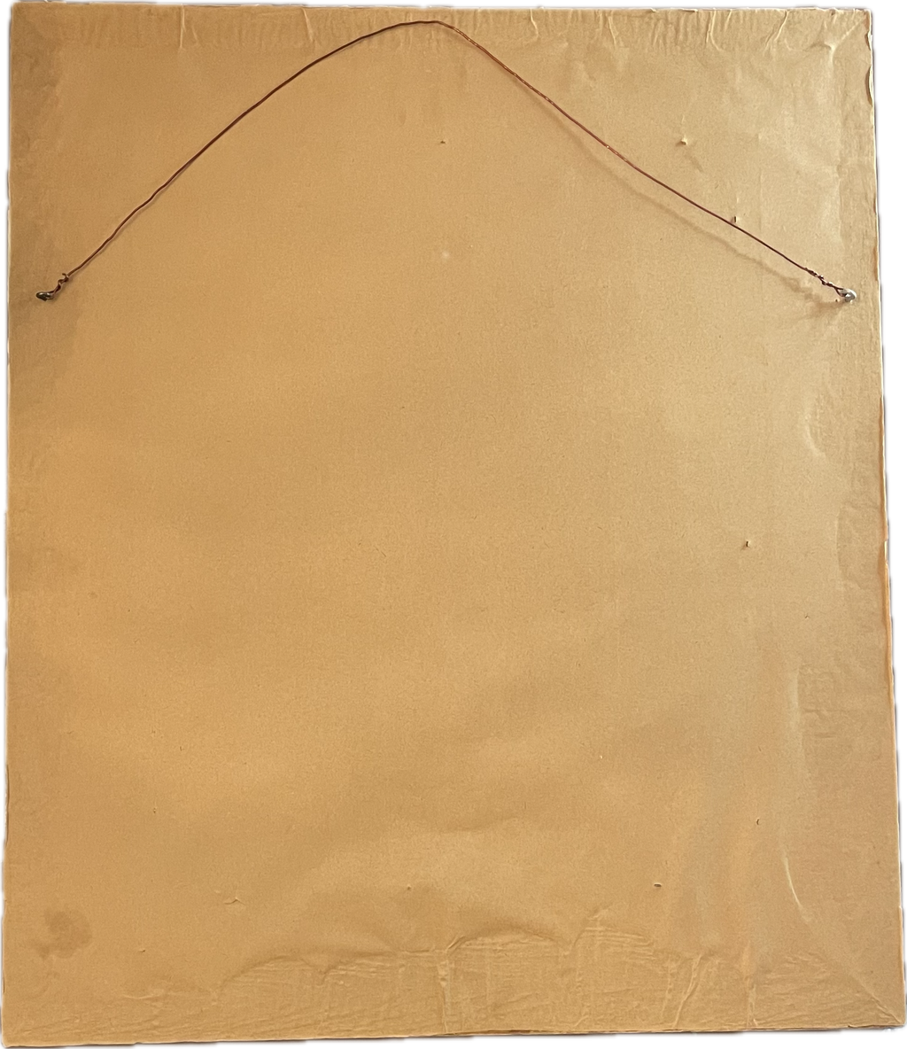 Antique Victorian Portrait Print of a Lady with Flowers in Ornate Gilt Frame