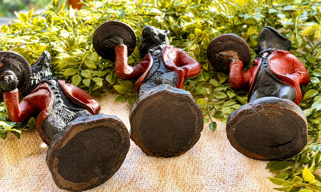 Whimsical Cast Iron Animal Butler Candle Holders – Set of 3 | Frog, Fox & Monkey Figurines