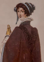 Antique Regency Walking Dress Engraving | Framed Historical Fashion Illustration