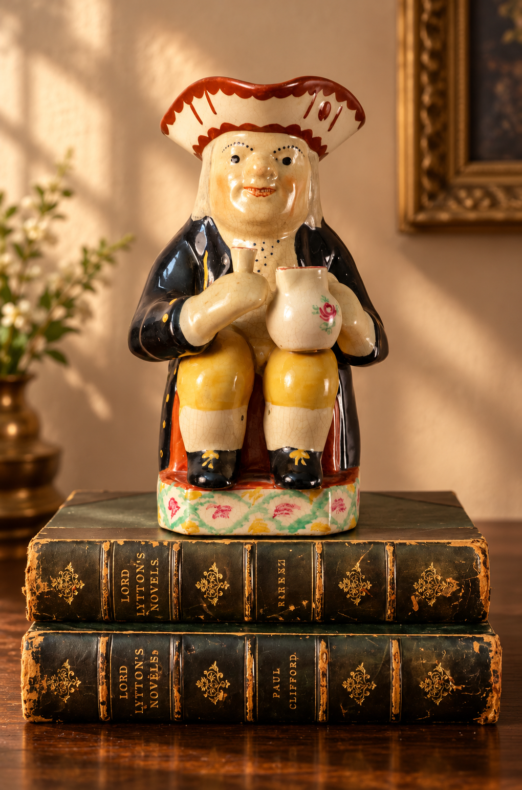 Vintage Hand-Painted Toby Jug Pitcher