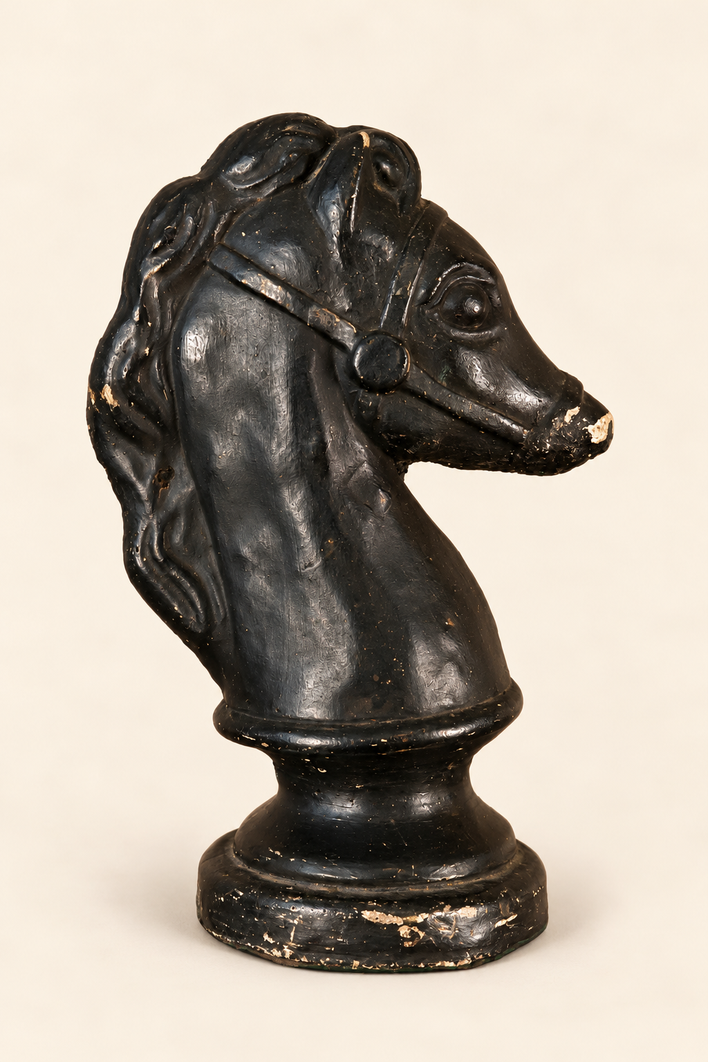 Vintage Cast Iron Equestrian Horse Head Sculpture
