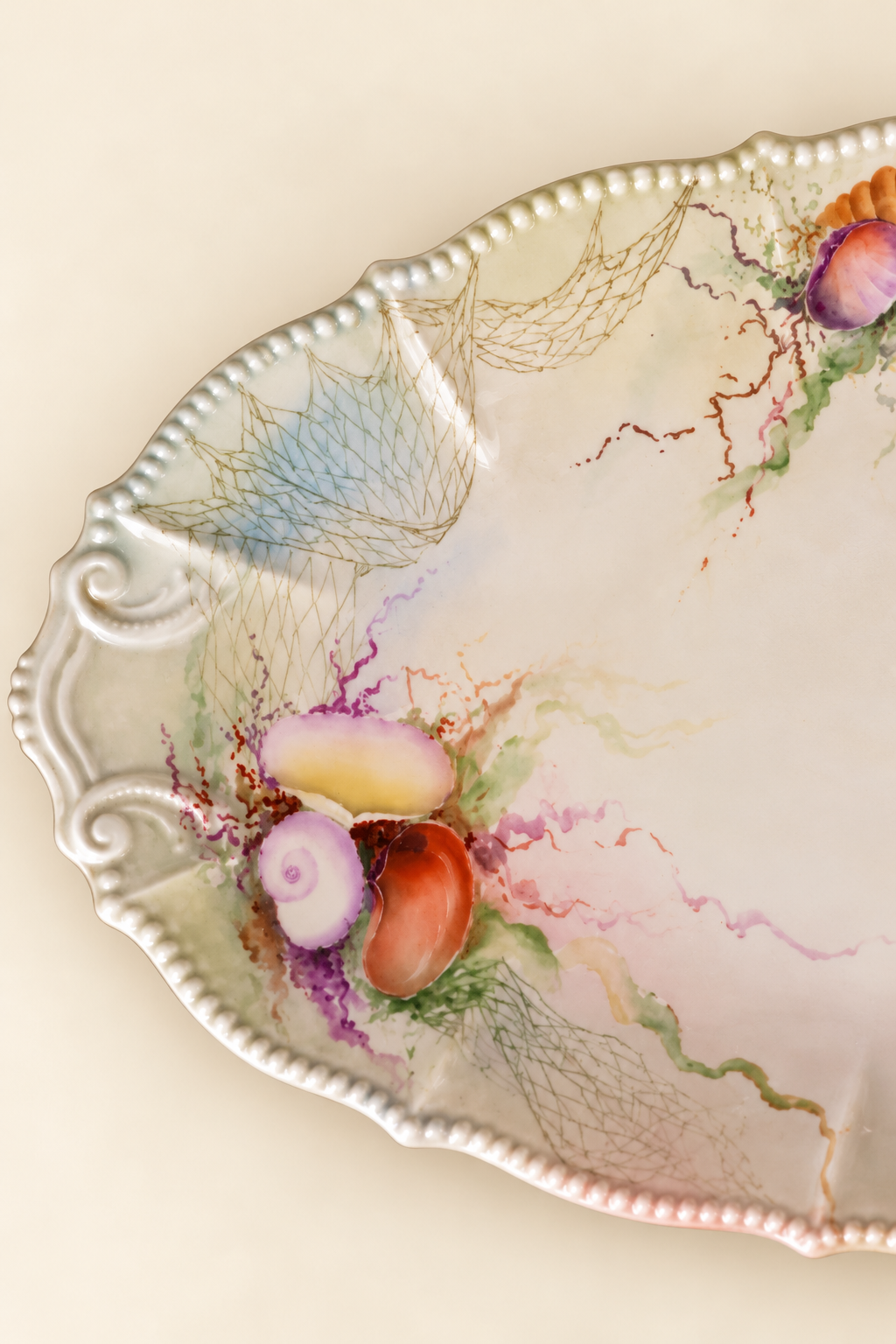 Antique French Elite Limoges Porcelain Serving Platter
