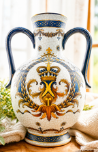 Vintage Chinoiserie Style Amphora Vase