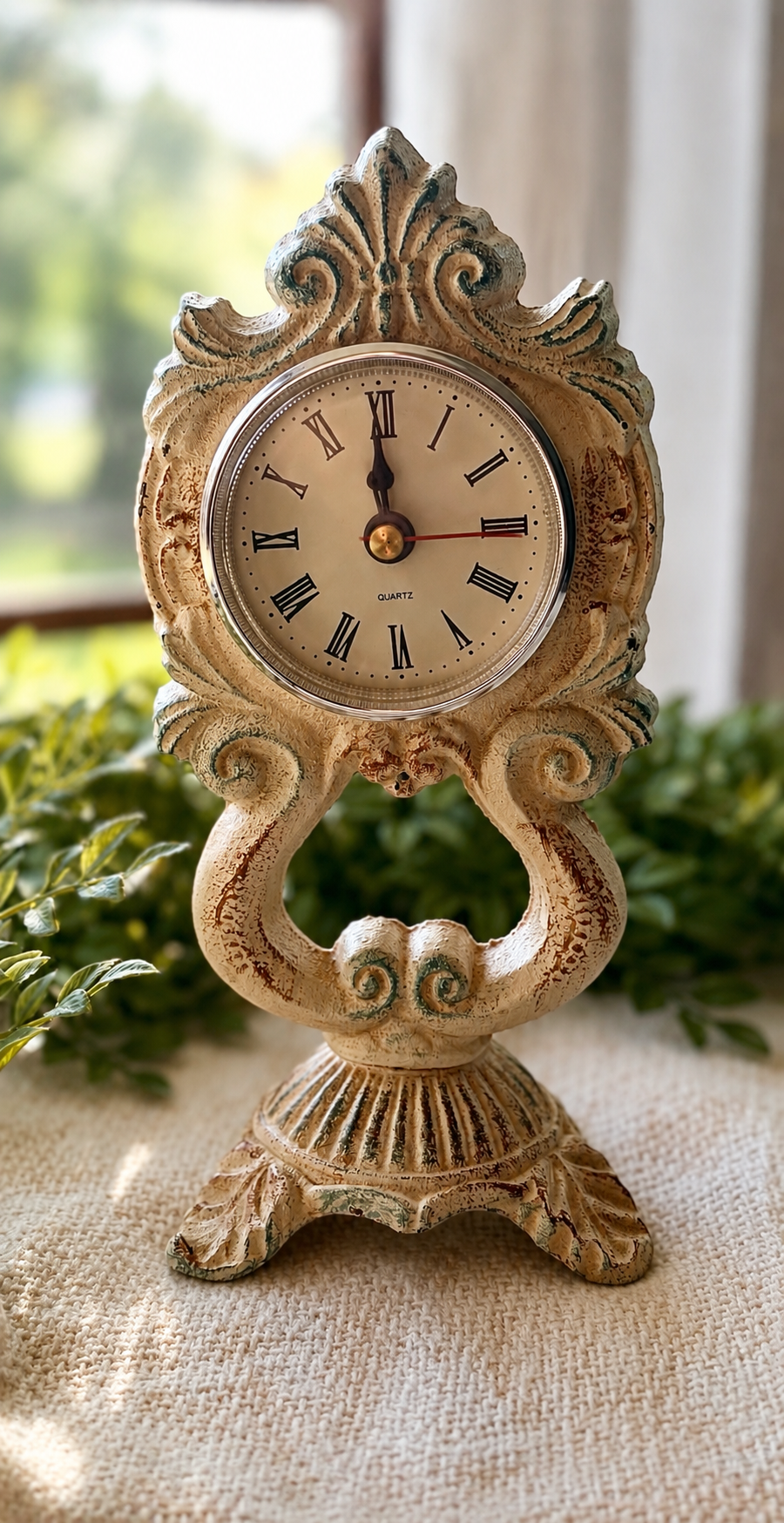 Vintage Baroque Style Table Clock
