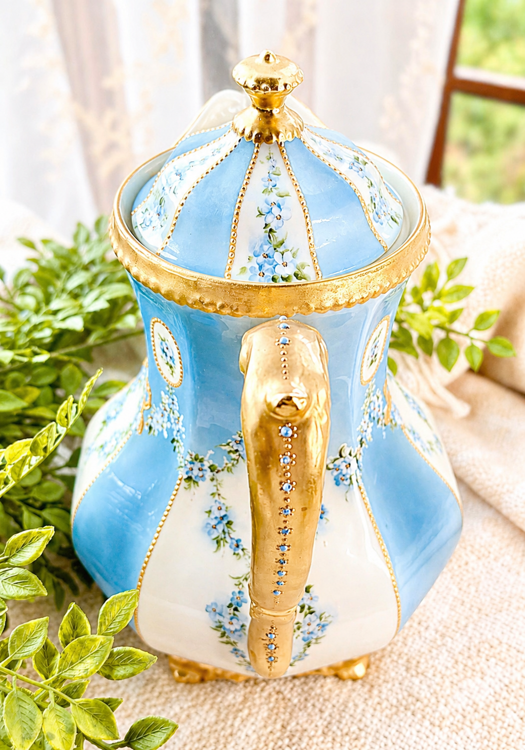 Vintage Elite France Porcelain Chocolate Pot