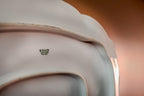 Antique G.D. & Cie Limoges France Porcelain Serving Platter with Gilt Rococo Scrollwork