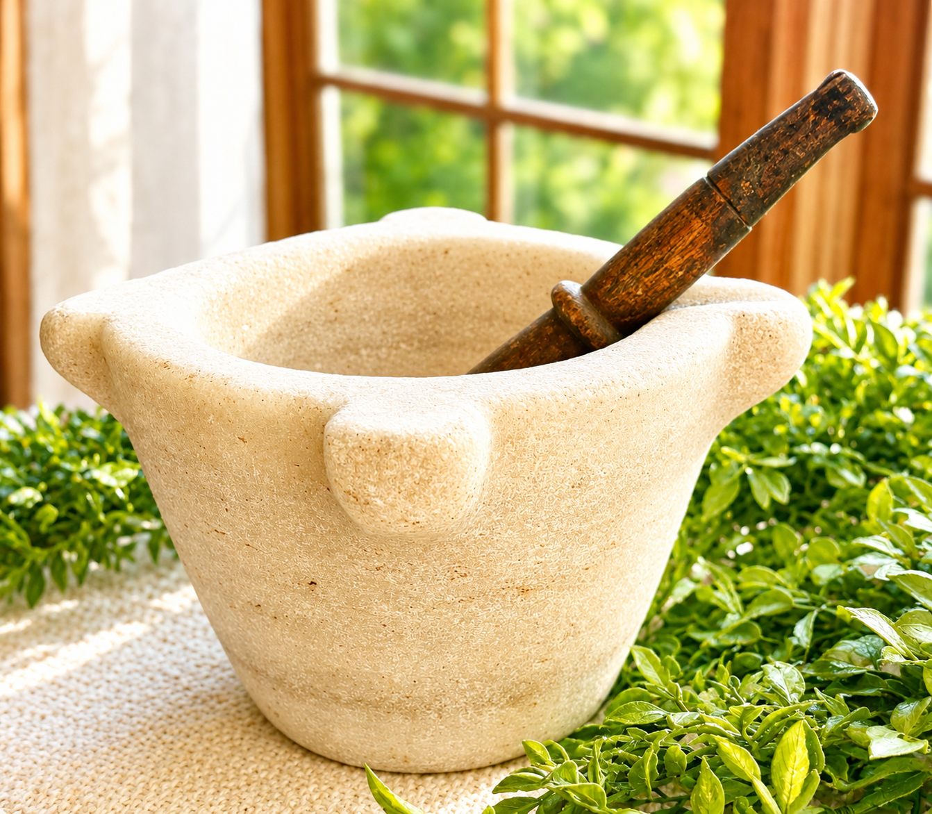 Antique 19th Century French Marble Mortar & Pestle | Apothecary Pharmacy Kitchenalia