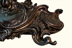 Ornate Rococo Revival Metal Jardinière | Winged Bird & Scrollwork Centerpiece