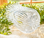 Antique 1899 Bryce Higbee Admiral Ribbed Ellipse EAPG Pressed Glass Vase