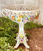 19th Century Carl Thieme Dresden Porcelain Compote Centerpiece