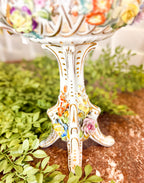 19th Century Carl Thieme Dresden Porcelain Compote Centerpiece