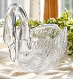 Cambridge Glass Crystal Swan Centerpiece Bowl / Centerpiece