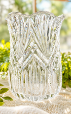 Antique 1899 Bryce Higbee Admiral Ribbed Ellipse EAPG Pressed Glass Vase