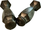 Vintage Hammered Silver Salt and Pepper Shakers