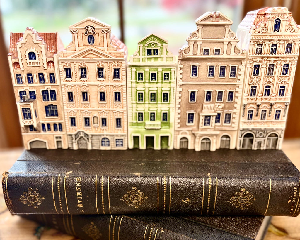 Ceramic European Row House Miniatures