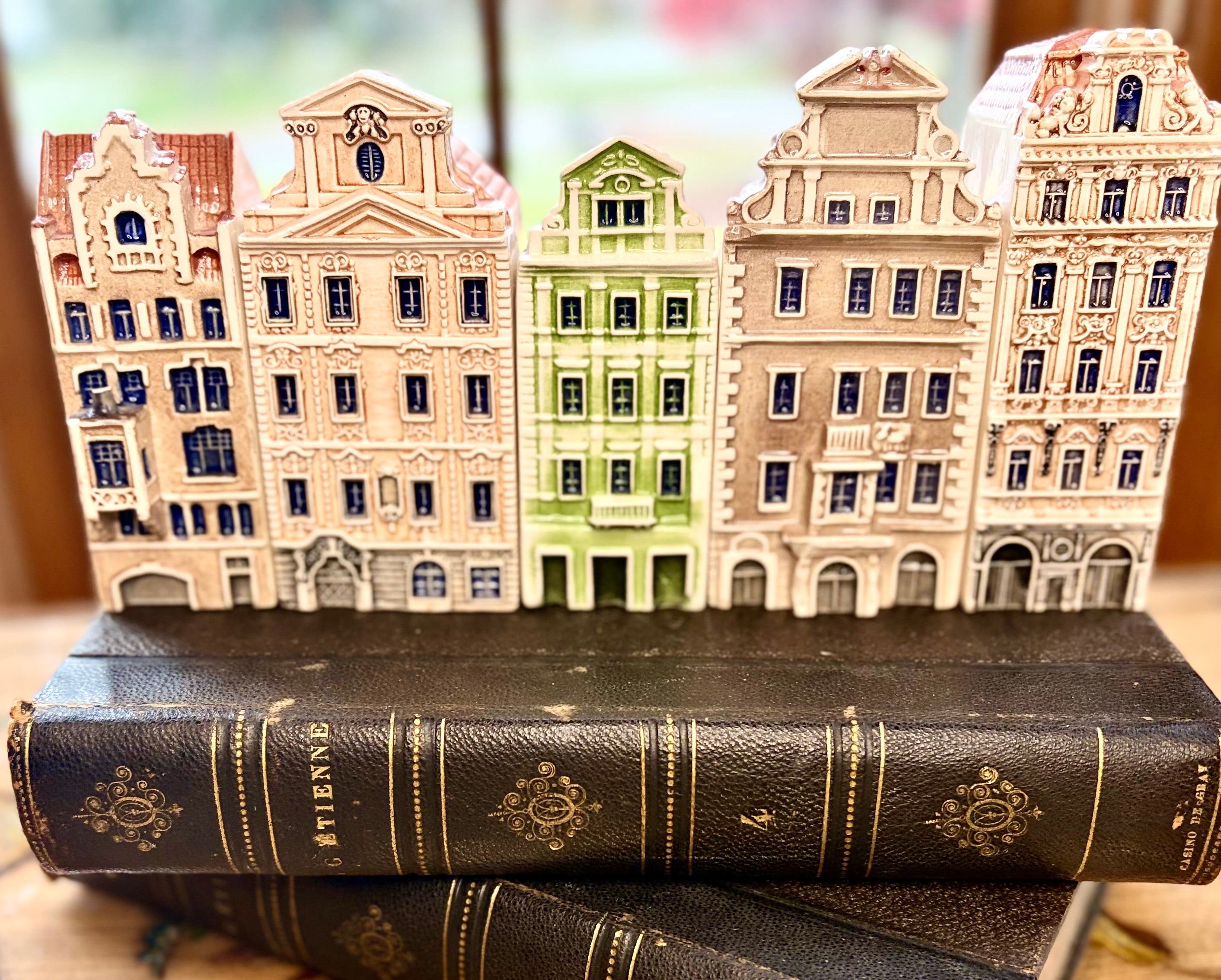 Ceramic European Row House Miniatures