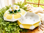 Vintage Italian Floral Ceramic Floral Covered Dish