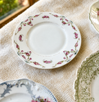 Set of 4 Vintage Mismatched Floral Dessert Plates
