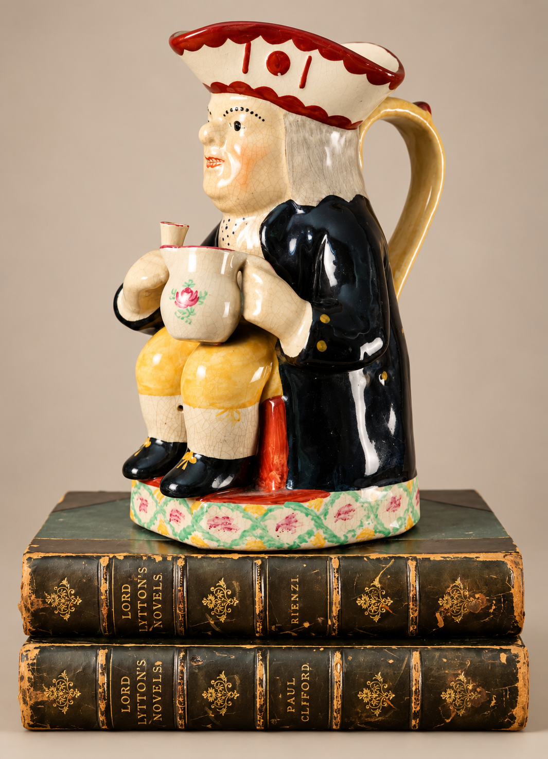 Vintage Hand-Painted Toby Jug Pitcher