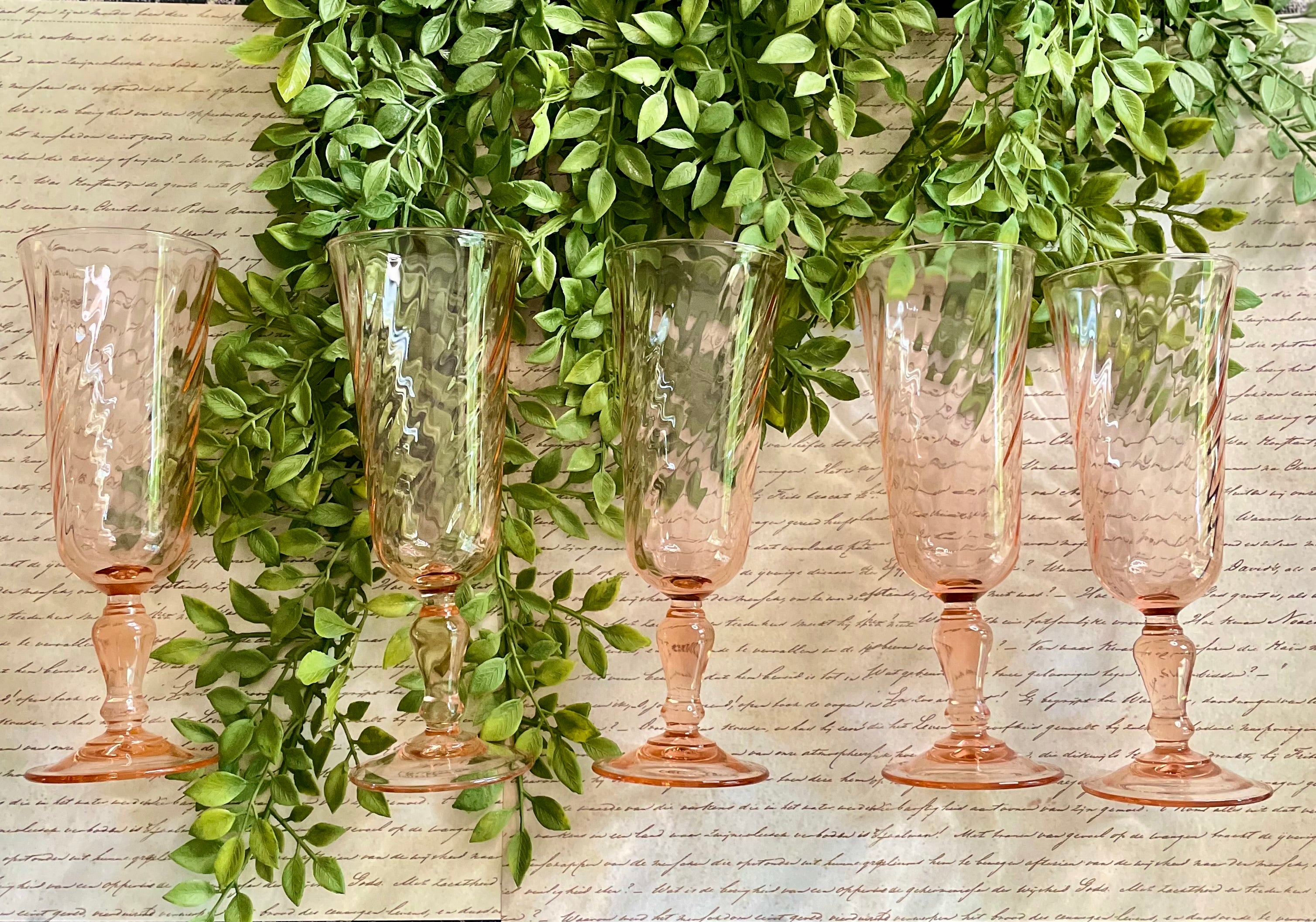 Vintage French Arcoroc Champagne Flutes