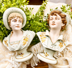 Antique Porcelain Bust Figurines