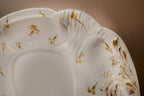 Antique G.D. & Cie Limoges France Porcelain Serving Platter with Gilt Rococo Scrollwork